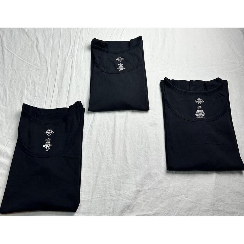 🖤 St. John's Bay Black Essential Tank Top Lot of 3 XL XXL 11-21 🖤